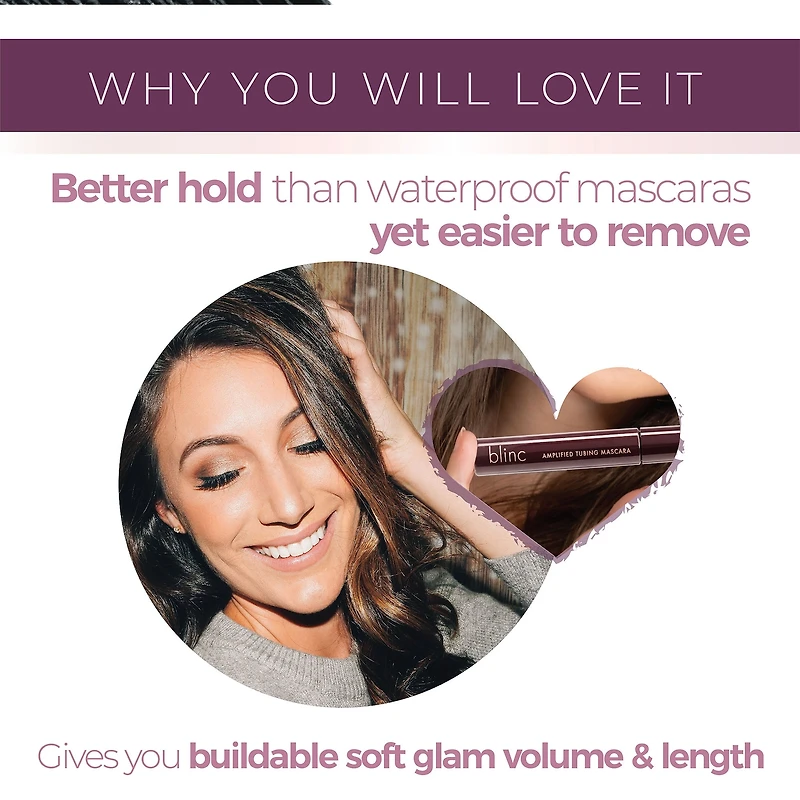 Mascara volumisant et allongeant tube amplifié