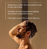 Nettoyant d'ensemble pour le visage, les cheveux et le corps