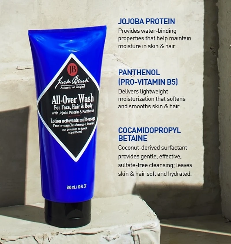 Nettoyant d'ensemble pour le visage, les cheveux et le corps