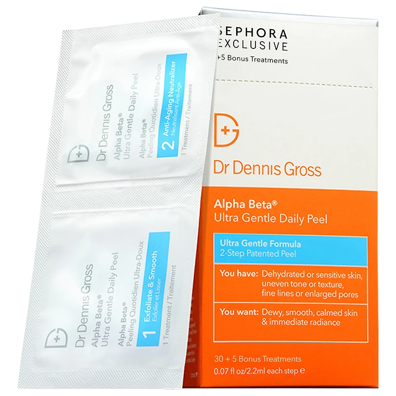 Dr. Dennis Gross Skincare Alpha Beta® Ultra Gentle Daily Peel Pads for Sensitive Skin 30 treatments + 5 bonus