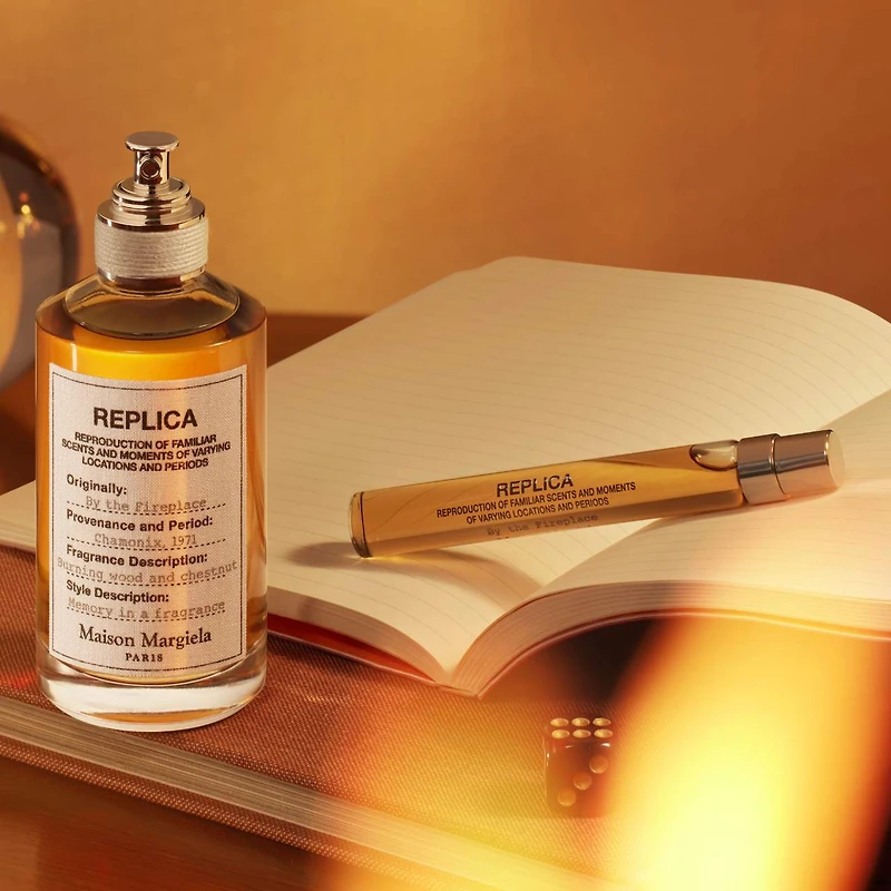 Eau de toilette ‘REPLICA’ By the Fireplace avec châtaigne, vanille et huile girofle