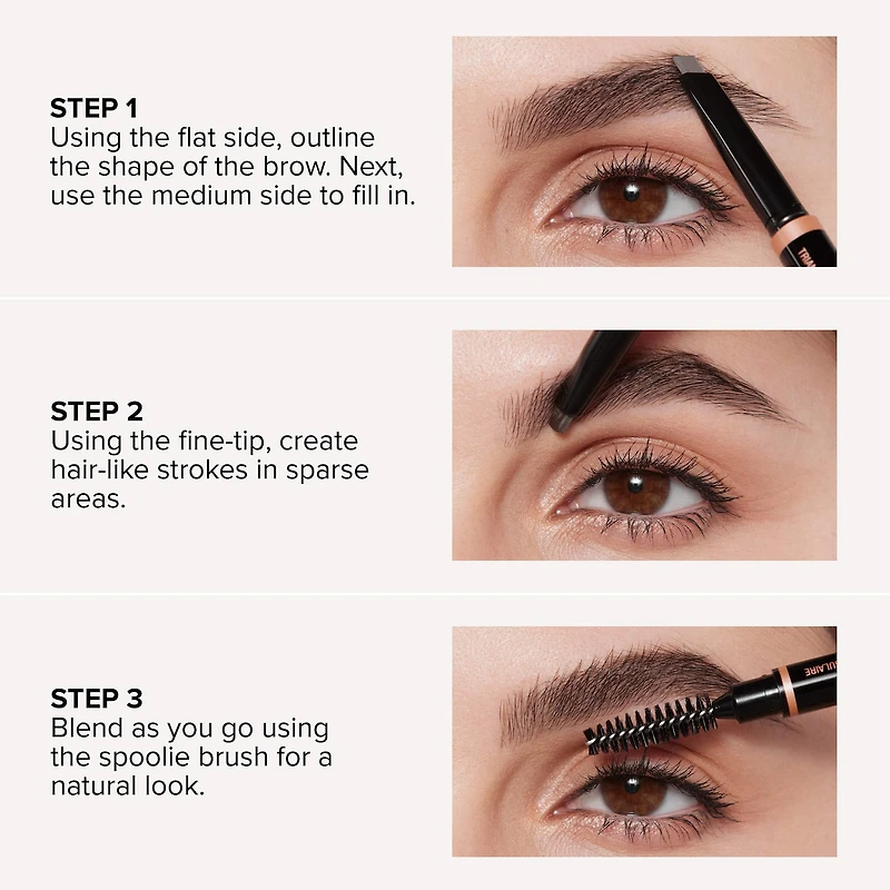 Brow Definer 3-in-1 Easy Define, Fill, & Detail Eyebrow Pencil