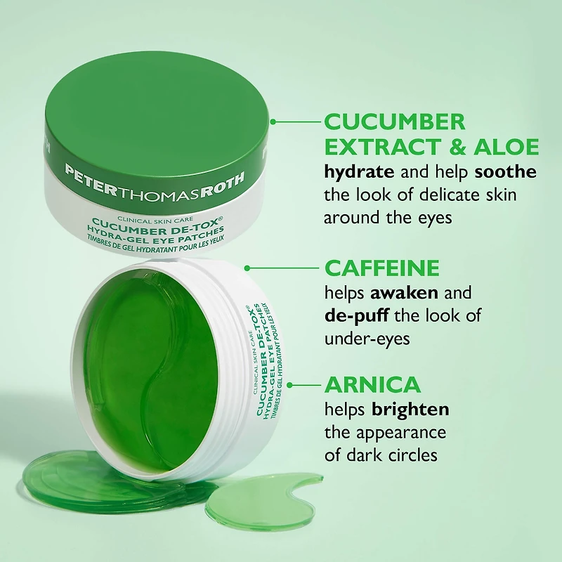 Cucumber De-Tox® Hydra-Gel Eye Mask Patches for Puffiness and Dark Circles