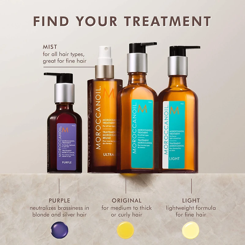 Huile capillaire légère Moroccanoil pour cheveux fins