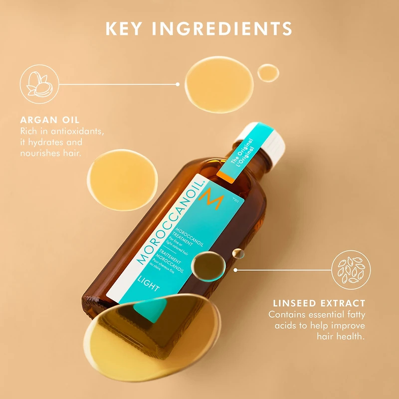 Huile capillaire légère Moroccanoil pour cheveux fins