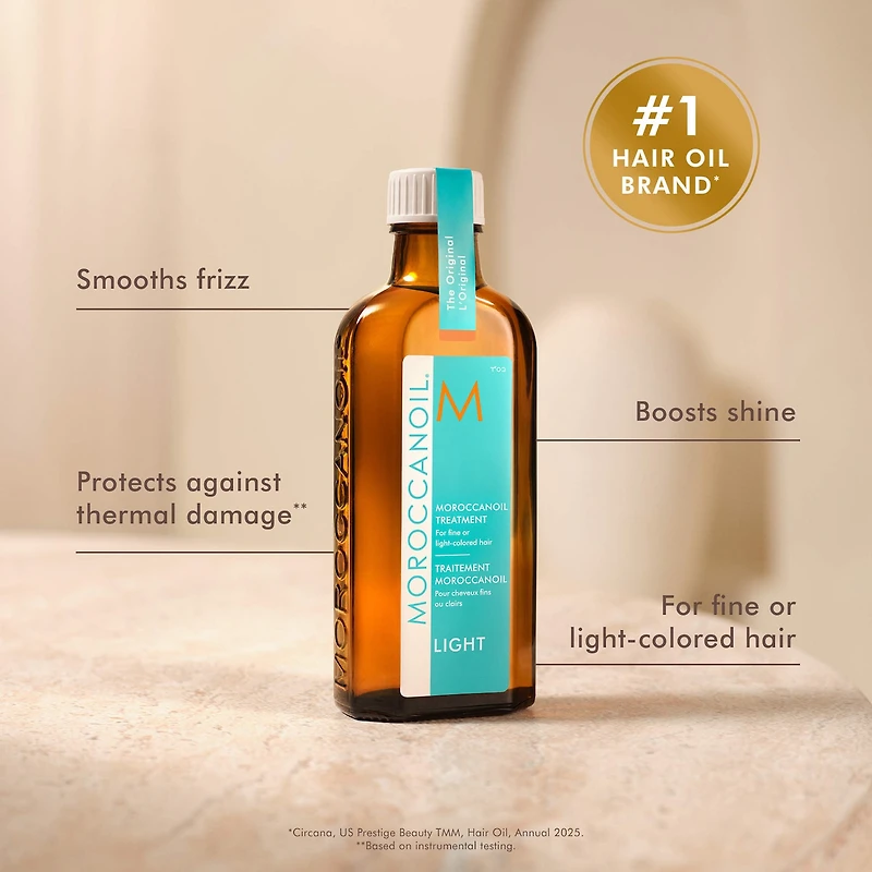 Huile capillaire légère Moroccanoil pour cheveux fins