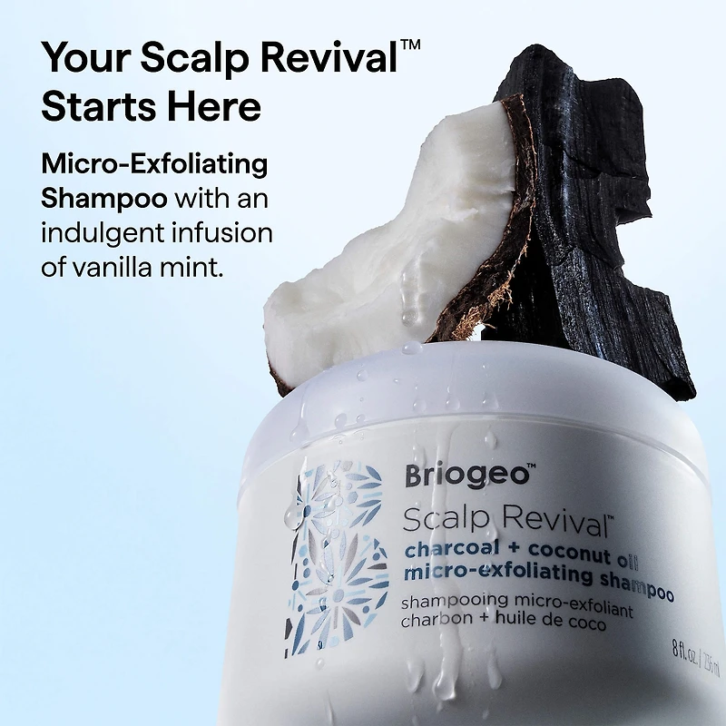 Shampoing micro-exfoliant charbon et huile de coco pour cuir chevelu Scalp Revival™