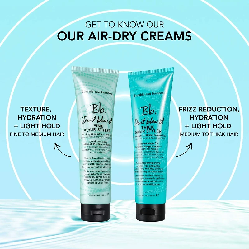 Crème coiffante séchage à l’air libre Don’t Blow It pour cheveux épais