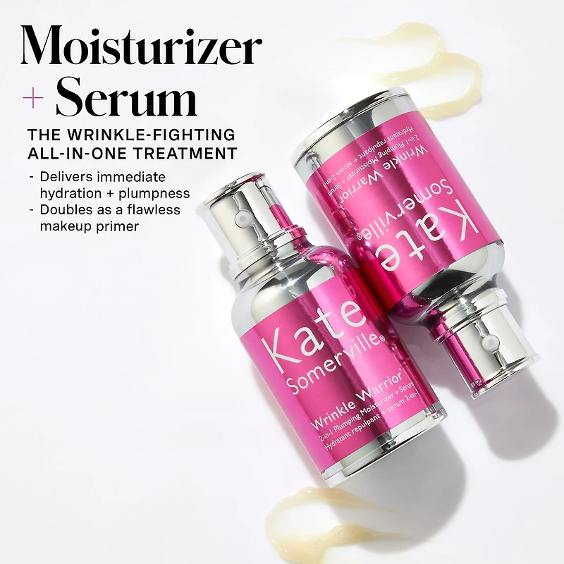 Wrinkle Warrior™ 2-in-1 Plumping Moisturizer + Hyaluronic Serum