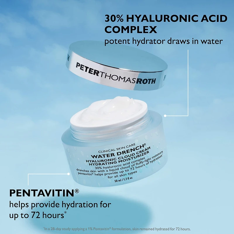 Crème hydratante effet vapeur à l’acide hyaluronique Water Drench
