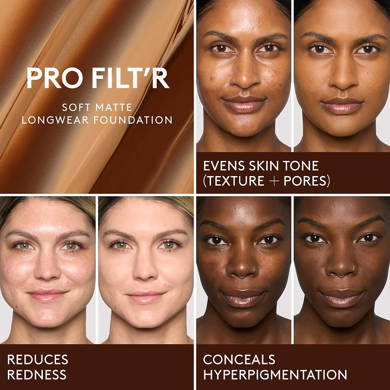 fond de teint liquide mat, léger et longue tenue Pro Filt’r Fenty Beauty