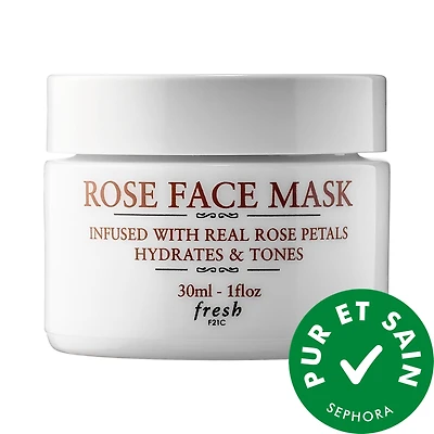 Masque visage à la rose