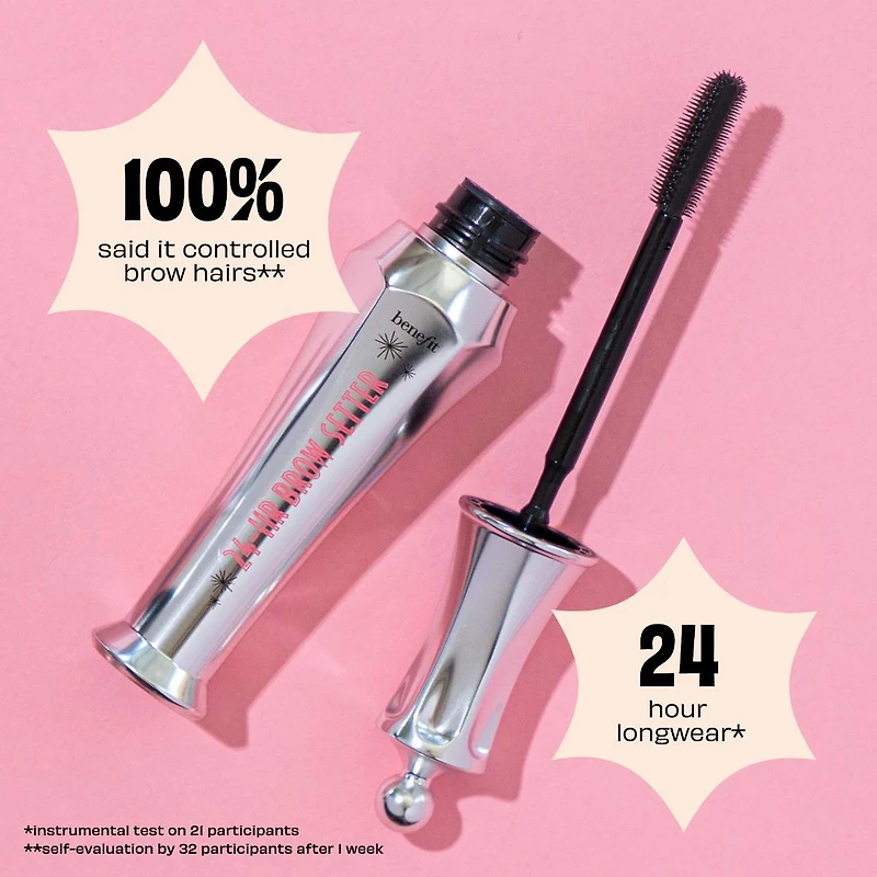 Gel à sourcils transparent 24-HR Brow Setter avec effet laminé