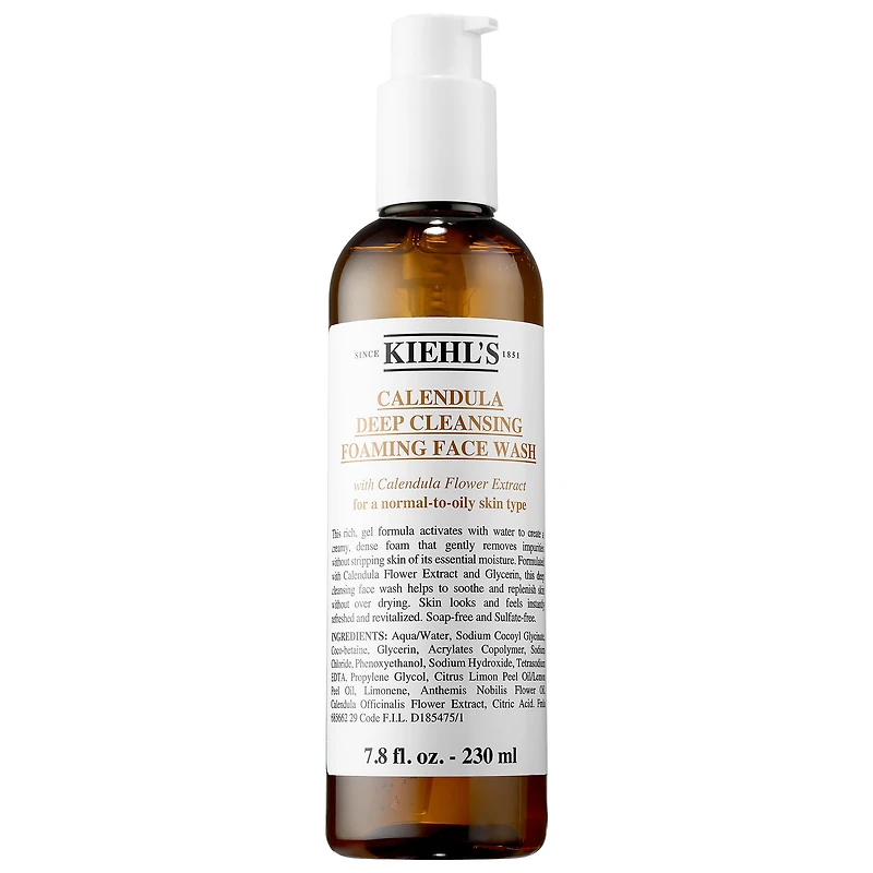 Nettoyant moussant visage en profondeur à la calendula