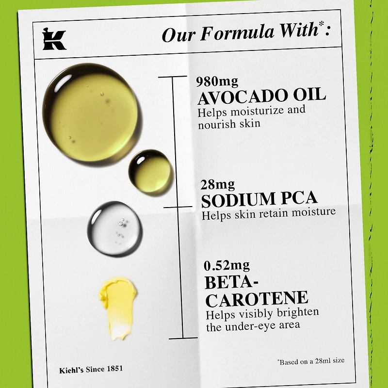 Crème hydratante de soins des yeux à l’avocat