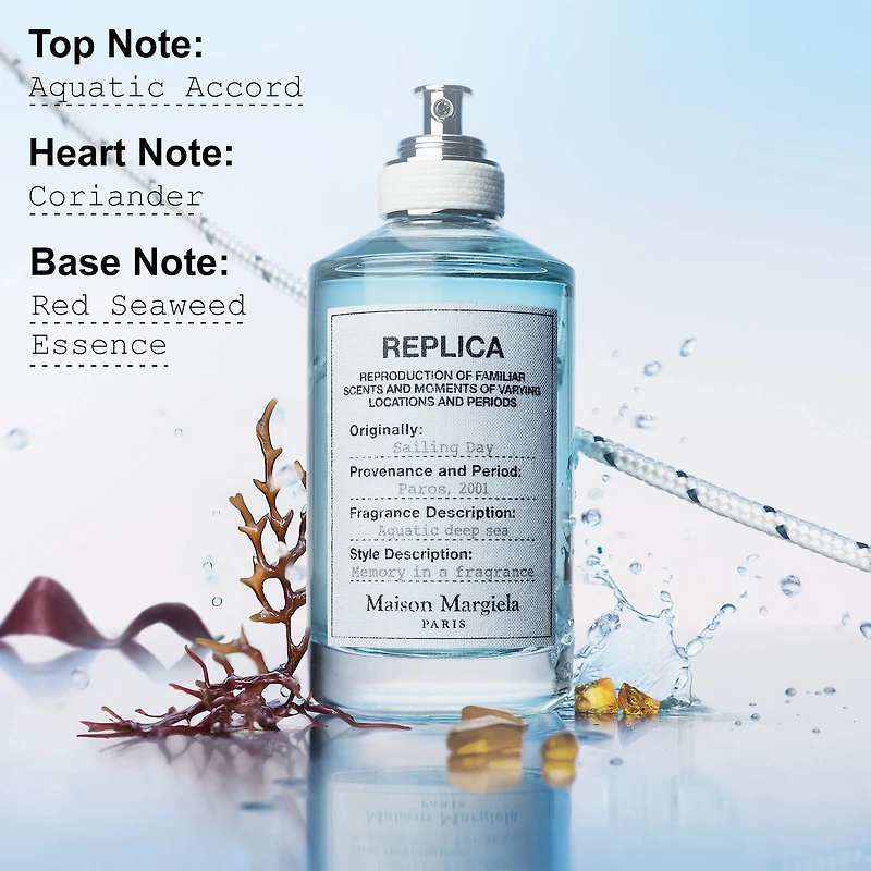Eau de toilette avec accord aquatique et iris Sailing Day REPLICA’
