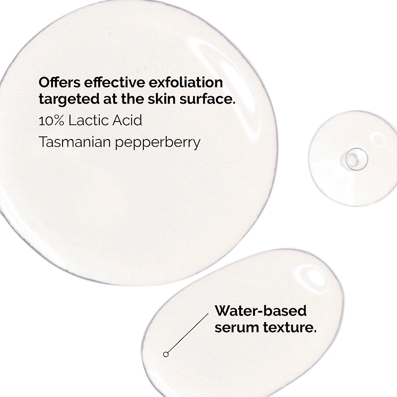 Sérum exfoliant à base d’acide lactique 10 % + HA 2 %
