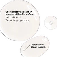 Sérum exfoliant à base d’acide lactique 10 % + HA 2 %