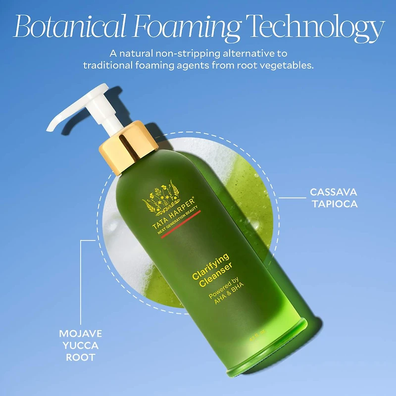 Nettoyant clarifiant avec BHA et AHA pour les pores, le contrôle du sébum et les rougeurs