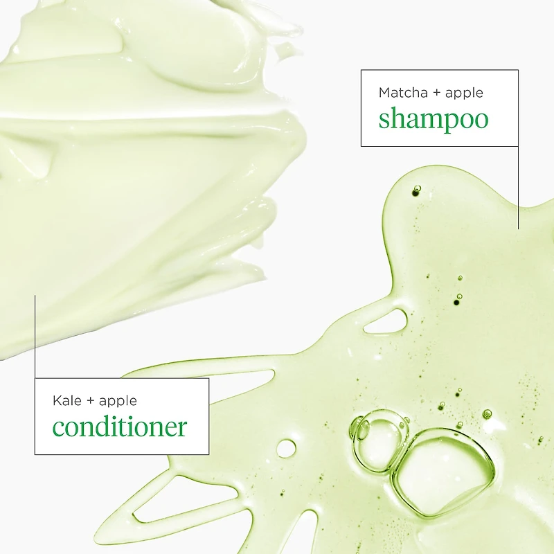 Superfoods Apple, Matcha + Kale Replenishing Shampoo + Conditioner Duo