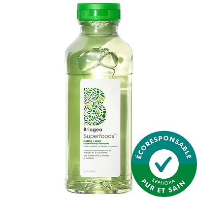 Shampoing régénérant à la pomme et au matcha Superfoods