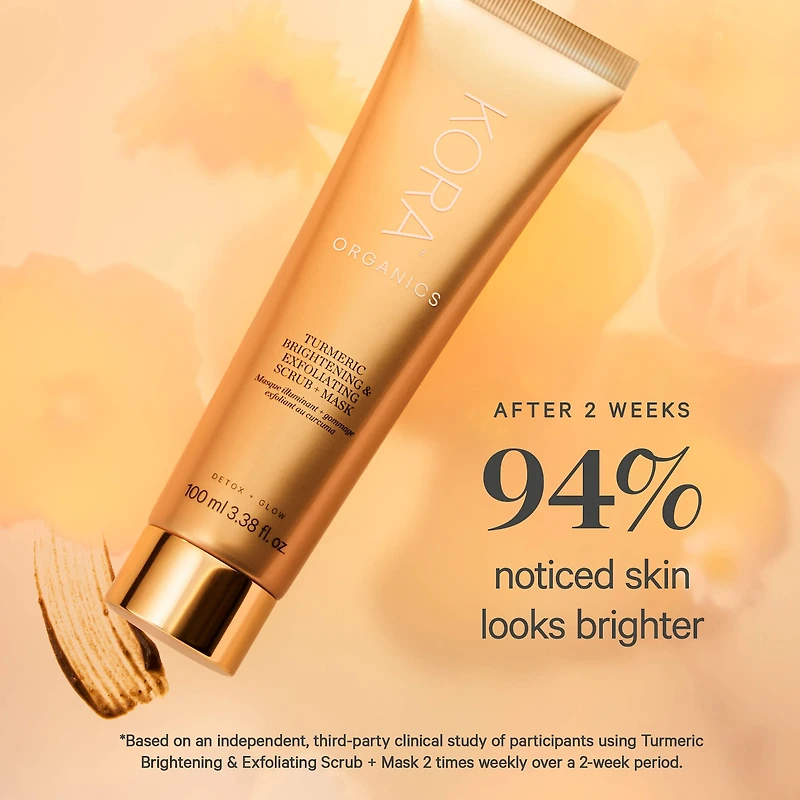 Turmeric Brightening Pore Scrub + Exfoliating Mask
