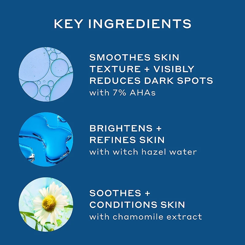 Lotion tonique exfoliant anti-tache pigmentaire Glow2OH avec AHA à 7 %