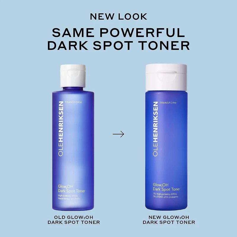 Lotion tonique exfoliant anti-tache pigmentaire Glow2OH avec AHA à 7 %