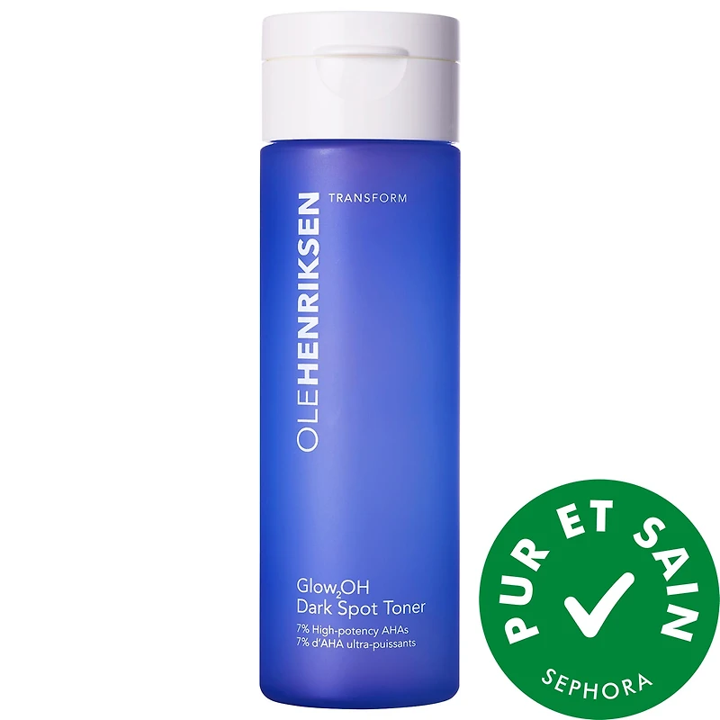 Lotion tonique exfoliant anti-tache pigmentaire Glow2OH avec AHA à 7 %