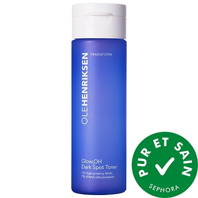 Lotion tonique exfoliant anti-tache pigmentaire Glow2OH avec AHA à 7 %