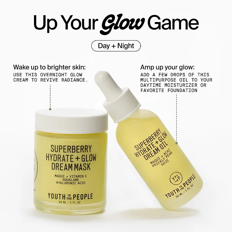 Superberry Hydrate + Glow Dream Night Cream Mask with Vitamin C