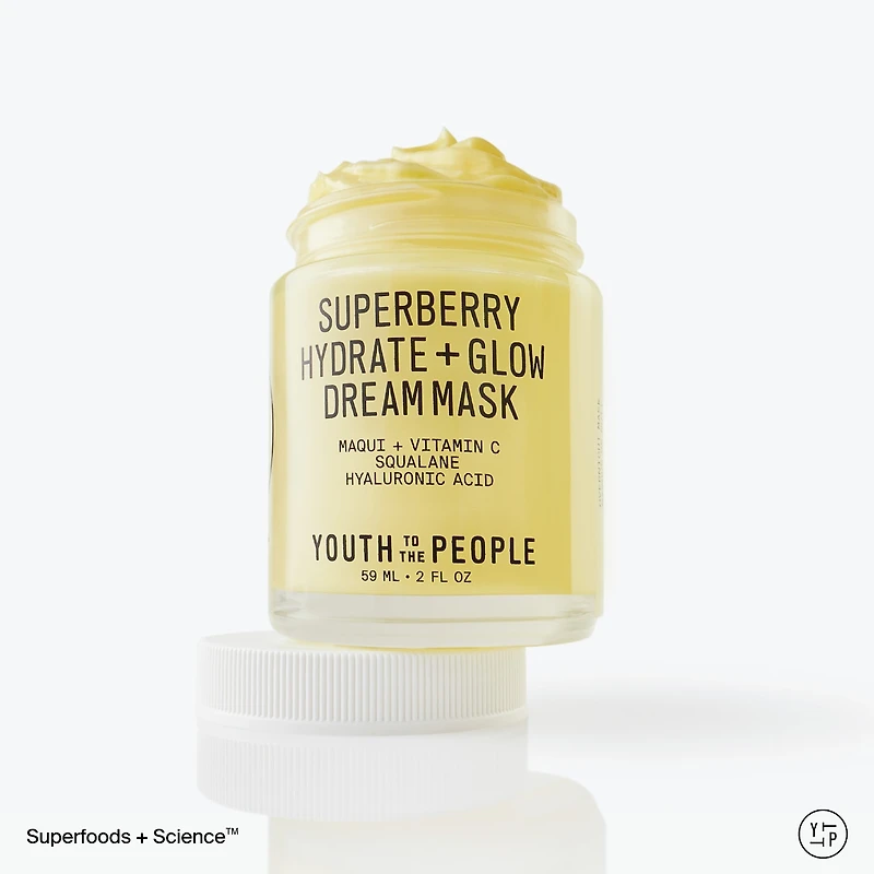 Crème de nuit et masque avec vitamine C Superberry Hydrate + Glow Dream