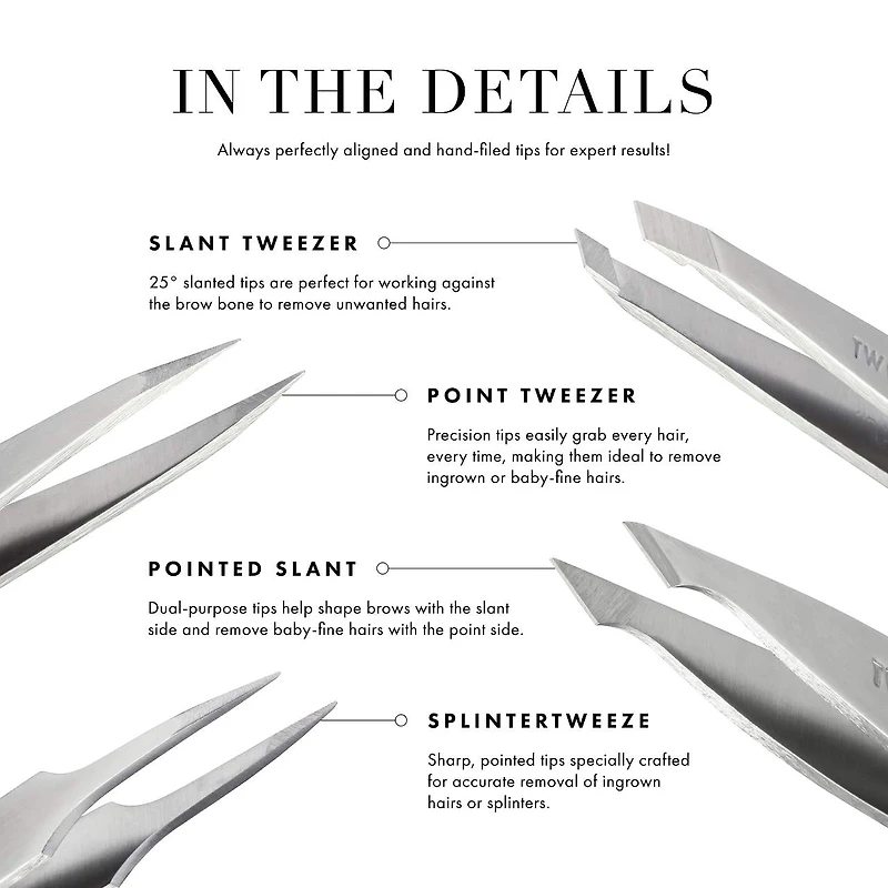 Stainless Steel Slant Tweezer