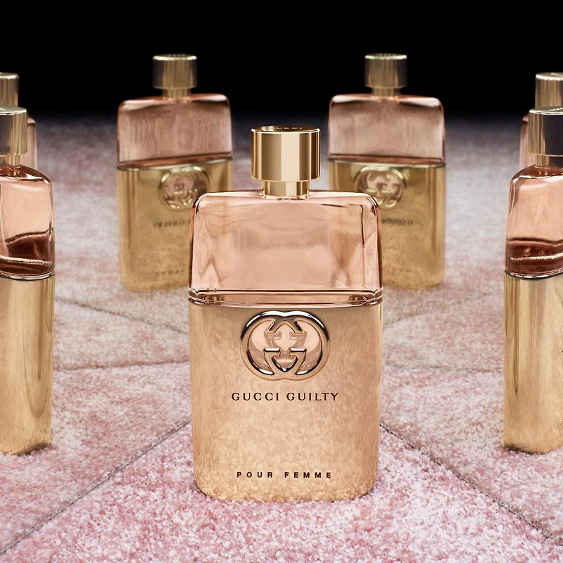 Eau de parfum Guilty pour femme avec mandarine, lilas et patchouli