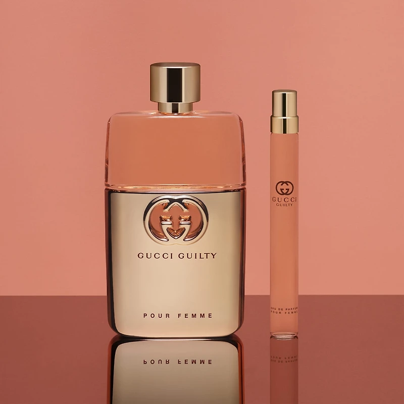 Eau de parfum Guilty pour femme avec mandarine, lilas et patchouli
