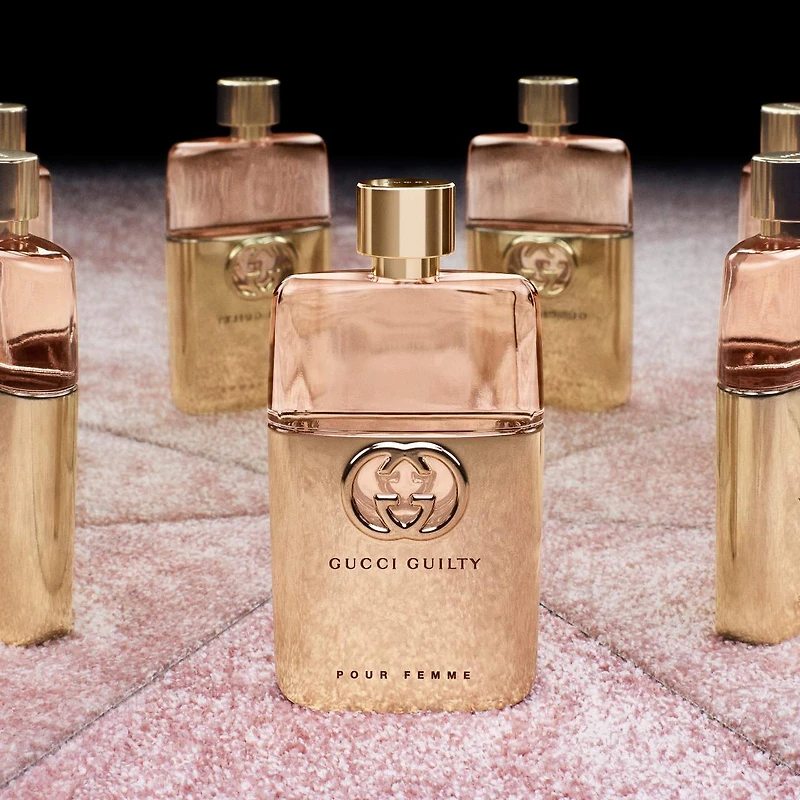 Eau de parfum Guilty pour femme avec mandarine, lilas et patchouli