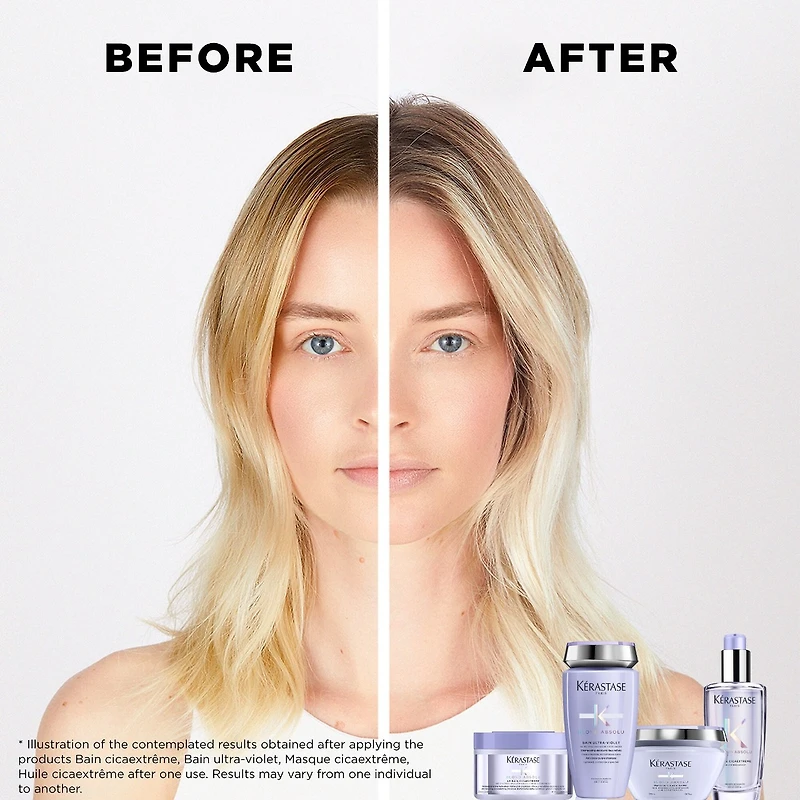 Soin sans rinçage de protection contre la chaleur Blond Absolu pour les cheveux frisottés