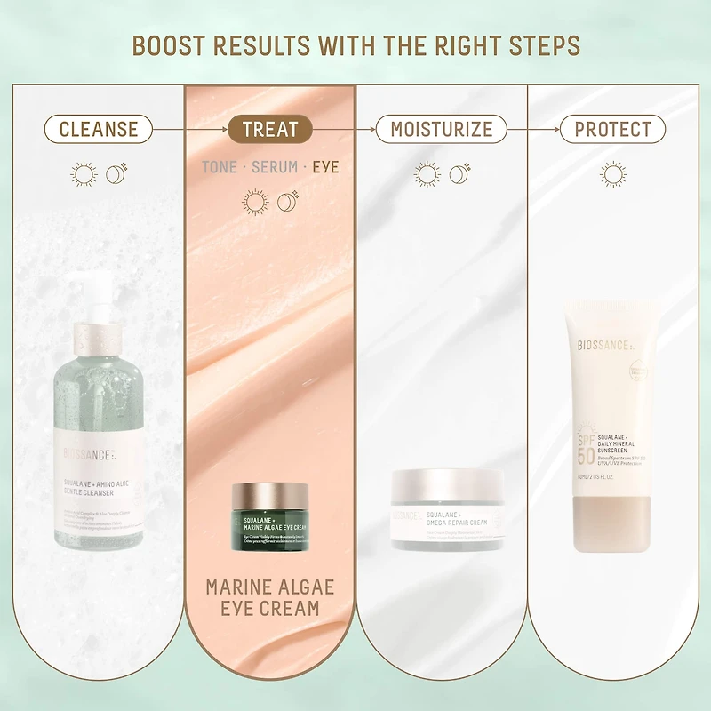 Marine Algae Eye Cream for Fine Lines & Dark Circles + Squalane
