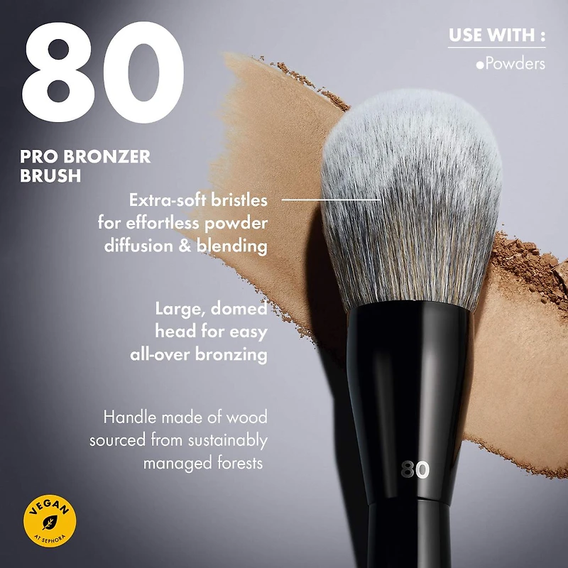 Pinceau pour poudre bronzante PRO no 80