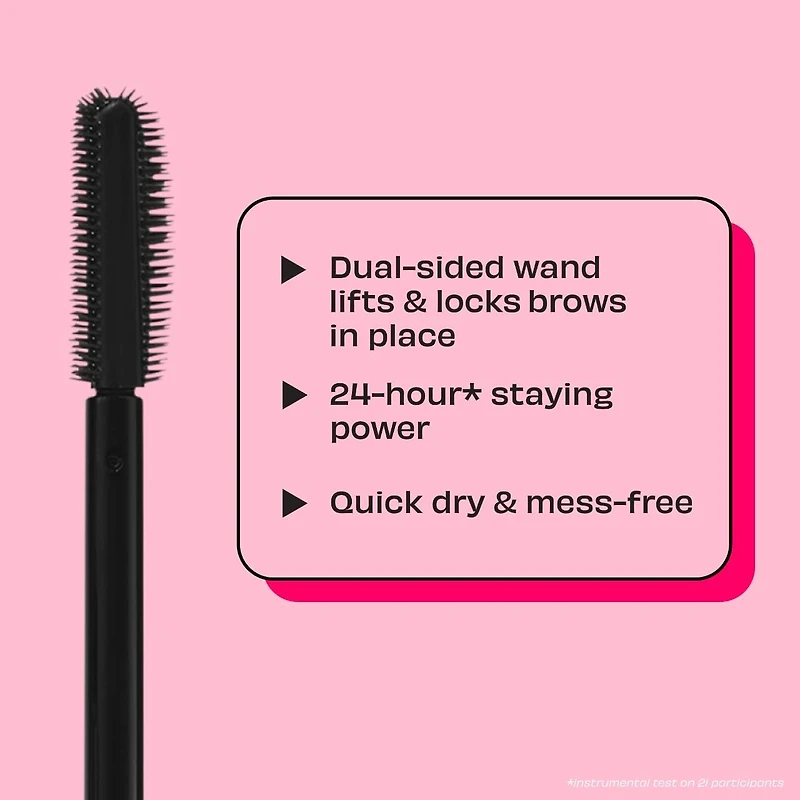 Gel à sourcils transparent 24-HR Brow Setter avec effet laminé