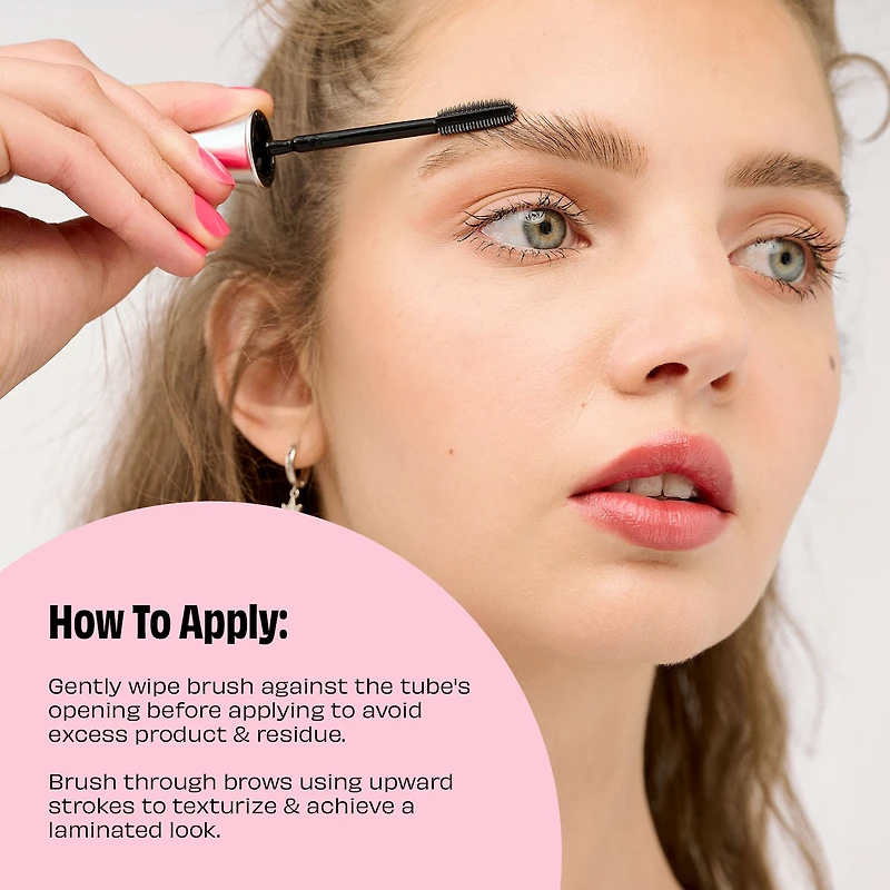 Gel à sourcils transparent 24-HR Brow Setter avec effet laminé