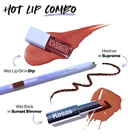 Brillant à lèvres et soin repulpant en huile avec peptides Wet Lip