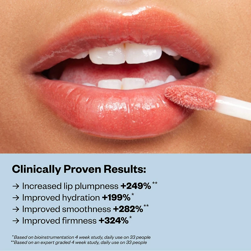 Brillant à lèvres et soin repulpant en huile avec peptides Wet Lip
