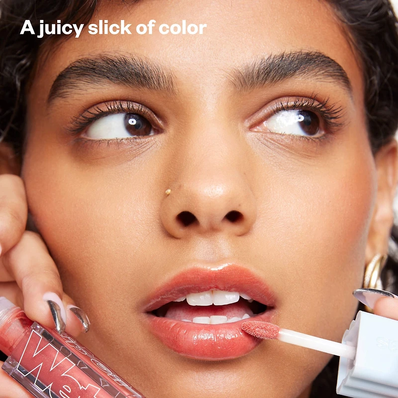Brillant à lèvres et soin repulpant en huile avec peptides Wet Lip