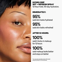 Vaporisateur fixateur lumineux longue tenue Hydro Grip avec acide hyaluronique et niacinamide