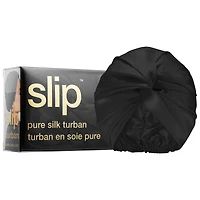 Slip Pure Silk Turban Black