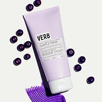 Masque violet neutralise les tons jaunes + ravive pour cheveux blonds