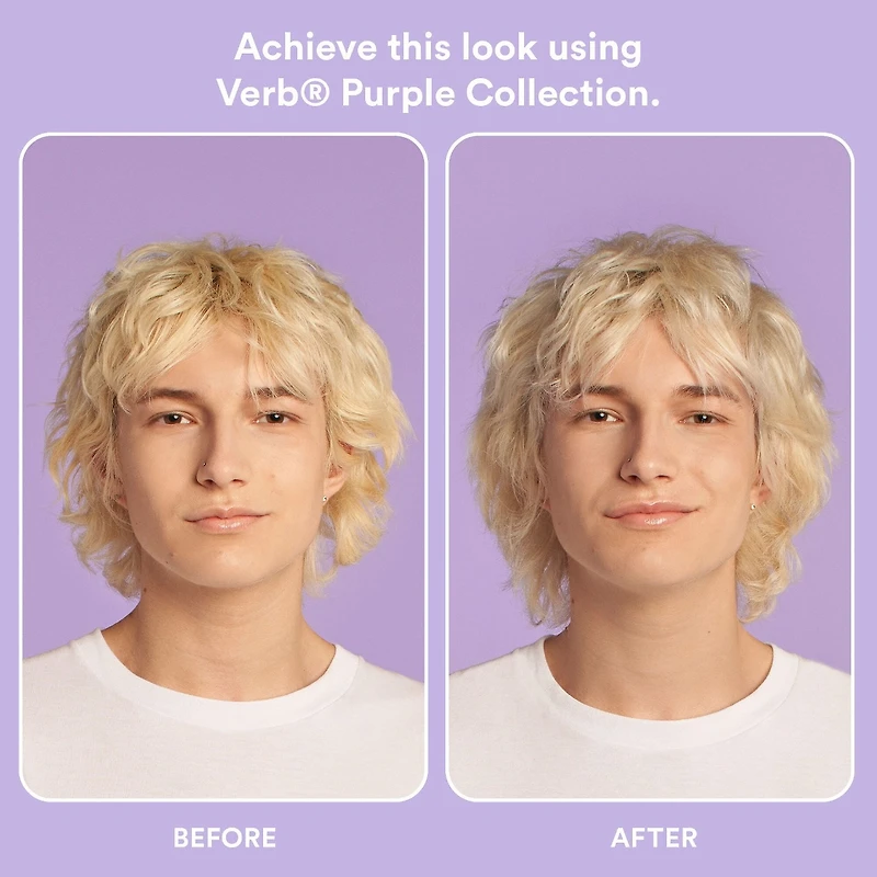 Masque violet neutralise les tons jaunes + ravive pour cheveux blonds