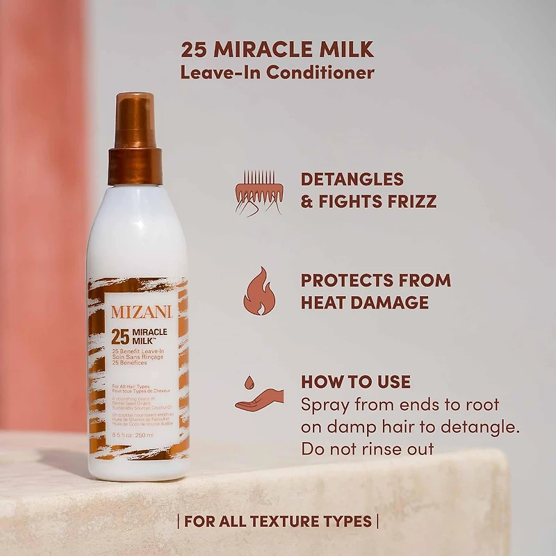 25 Miracle Milk Heat Protectant Leave-In Conditioner
