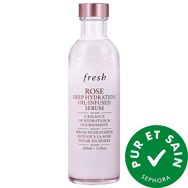 Sérum infusé d’huile hydratation intense à la rose avec squalane